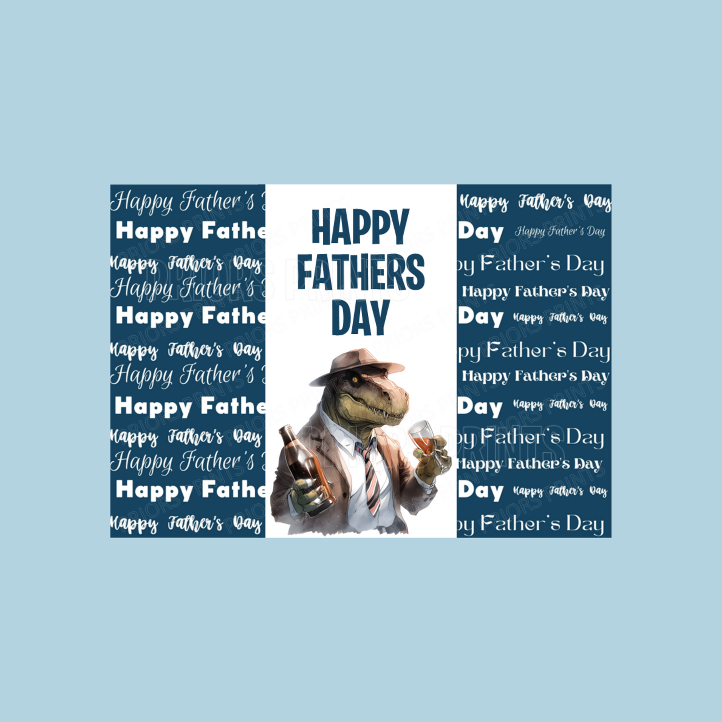 Old Fashioned Dinosaur Happy Fathers Day Chocolate Bar Wrapper