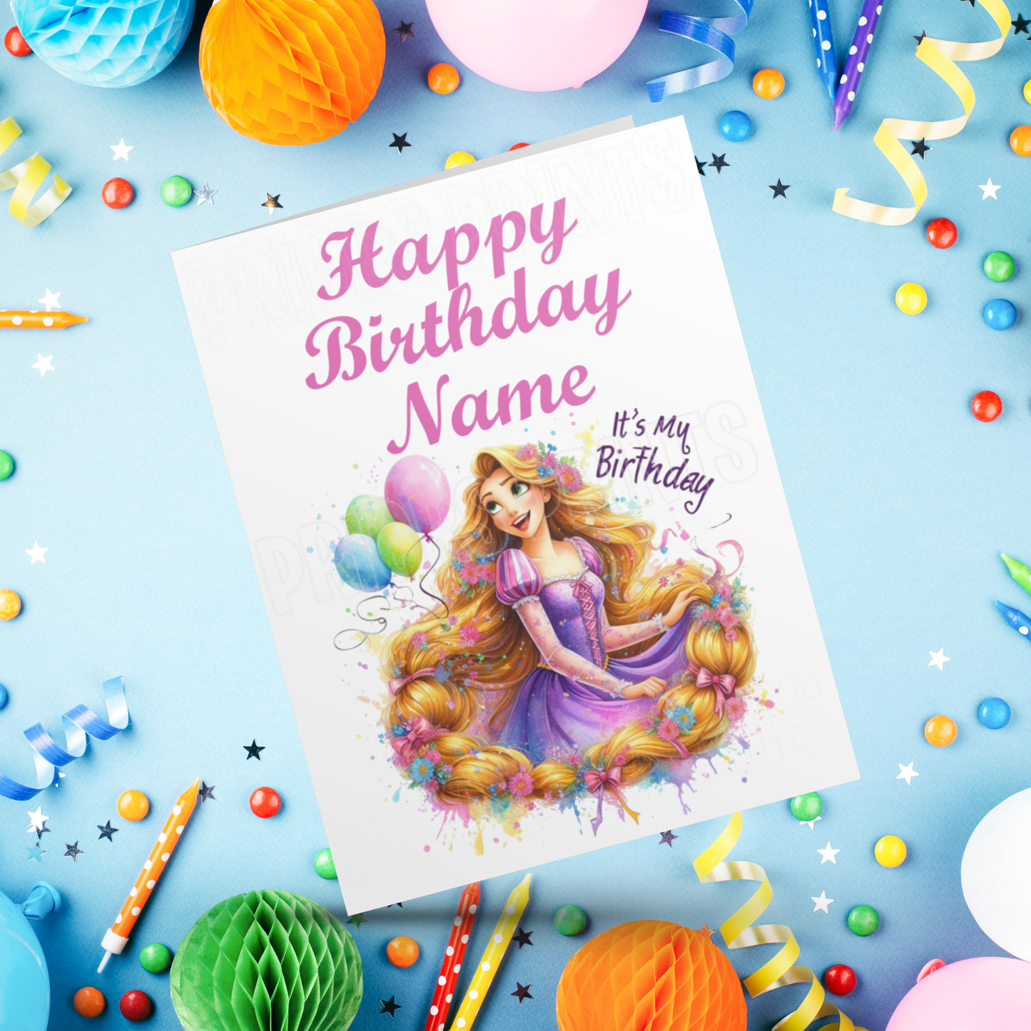 Personalised Rapunzel Birthday Card I Princess I Tangled I Disney
