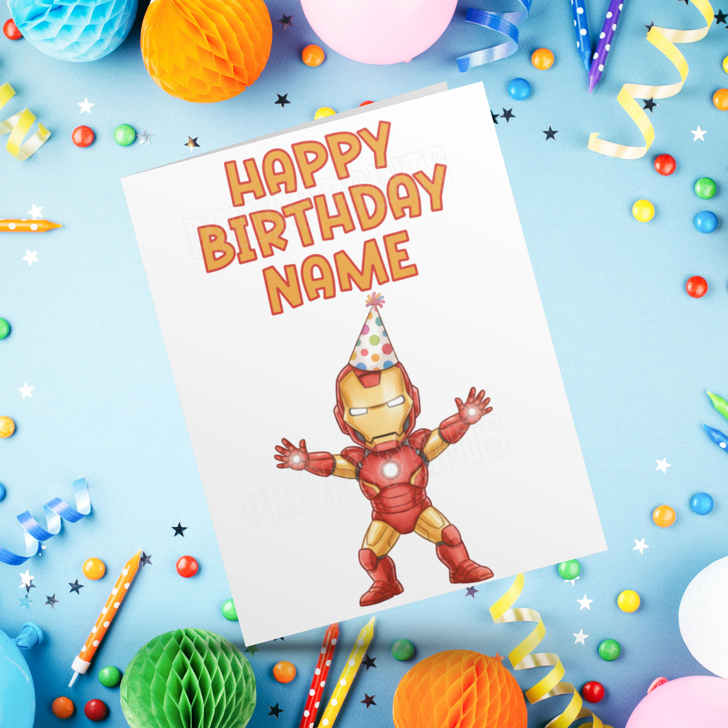 Personalised Iron Man Birthday Card I Marvel I Superhero