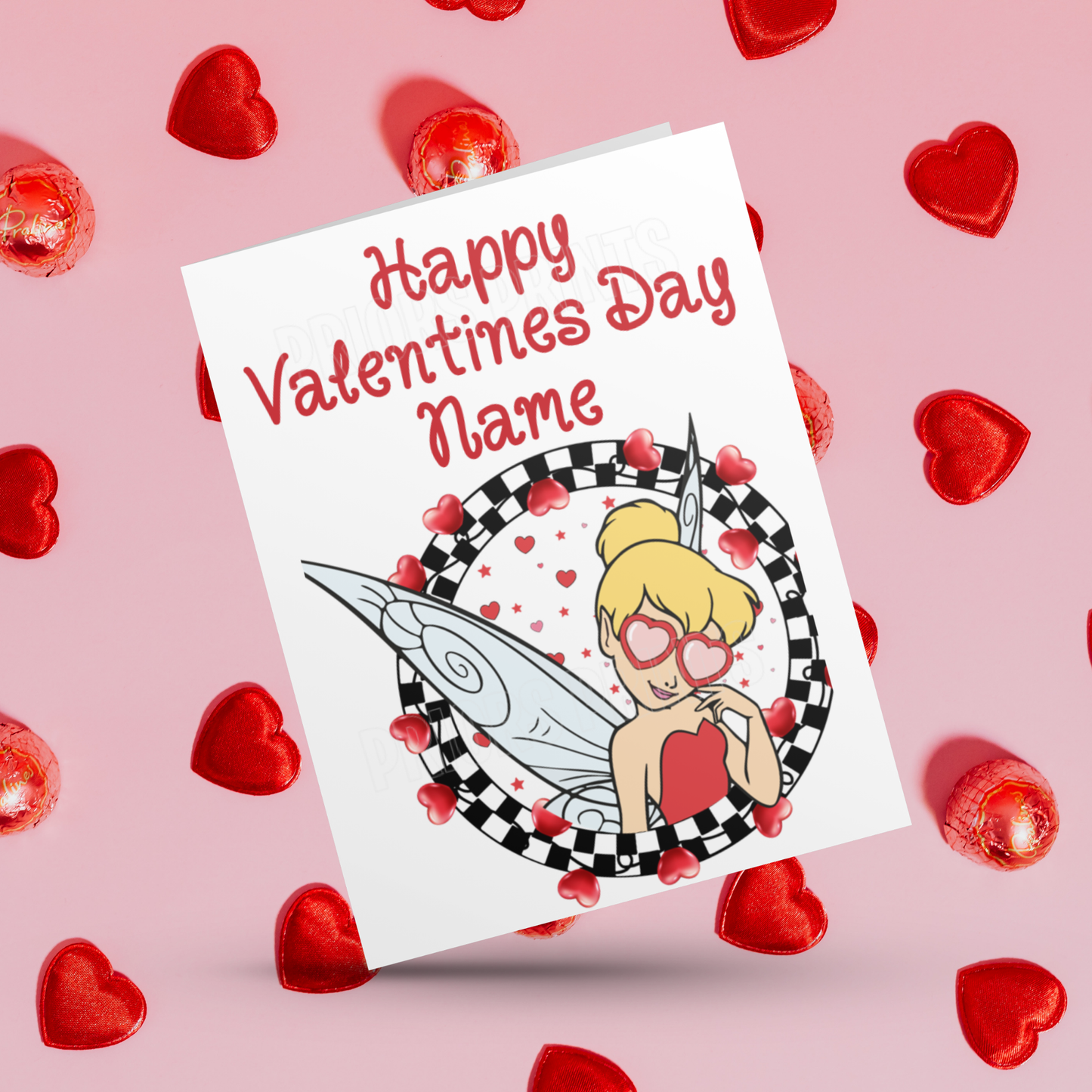 Disney Character Personalised Valentines Day Card 3 I Lilo and Stitch I Beauty & The Beast I Tinkerbell I Aristocats I Sleeping Beauty