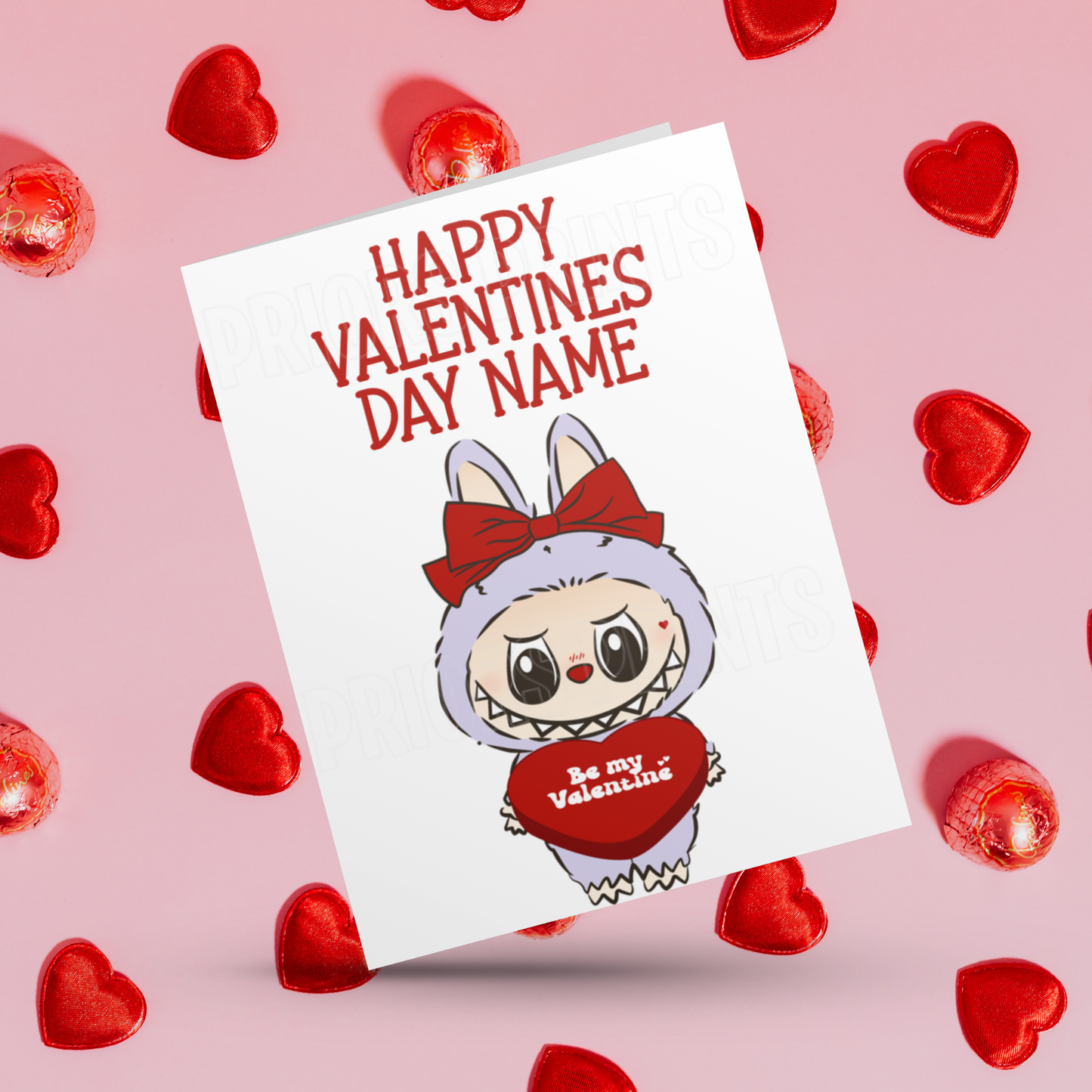 Personalised Labubu Valentines Day Card