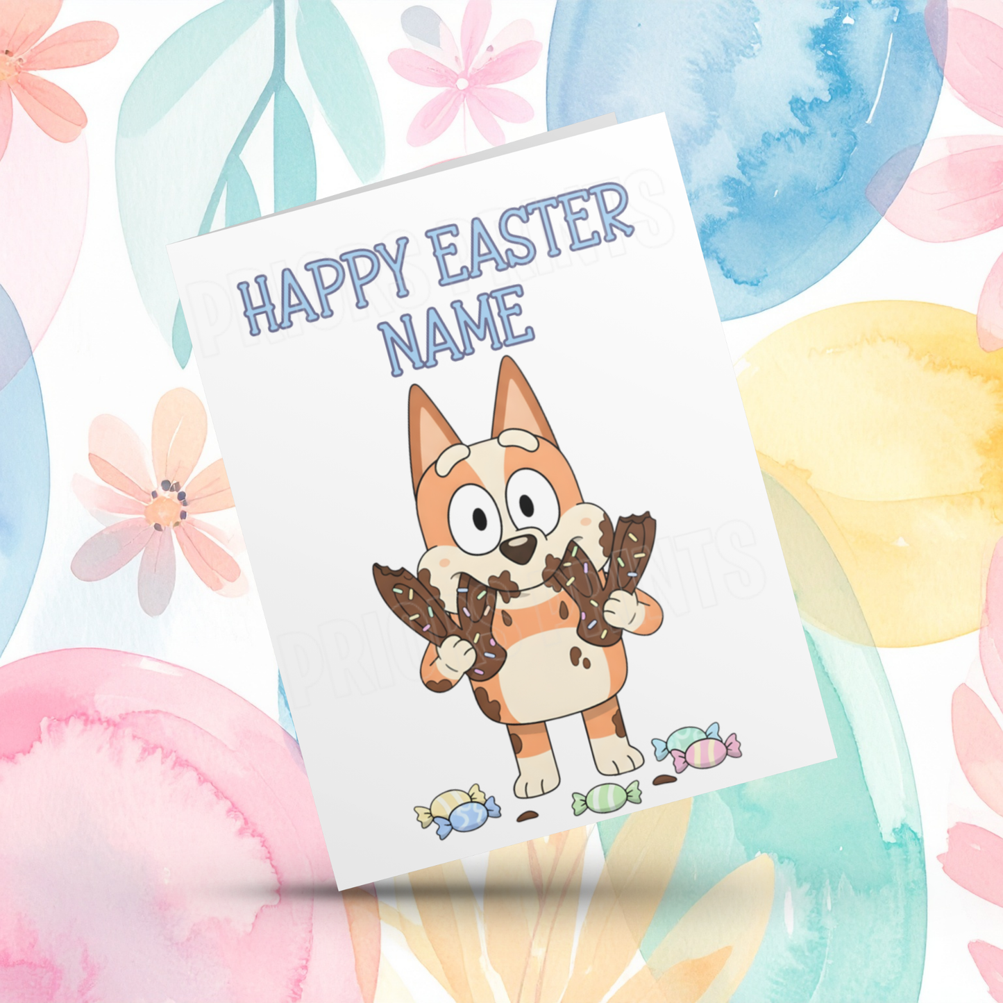 Bluey Personalised Easter Card