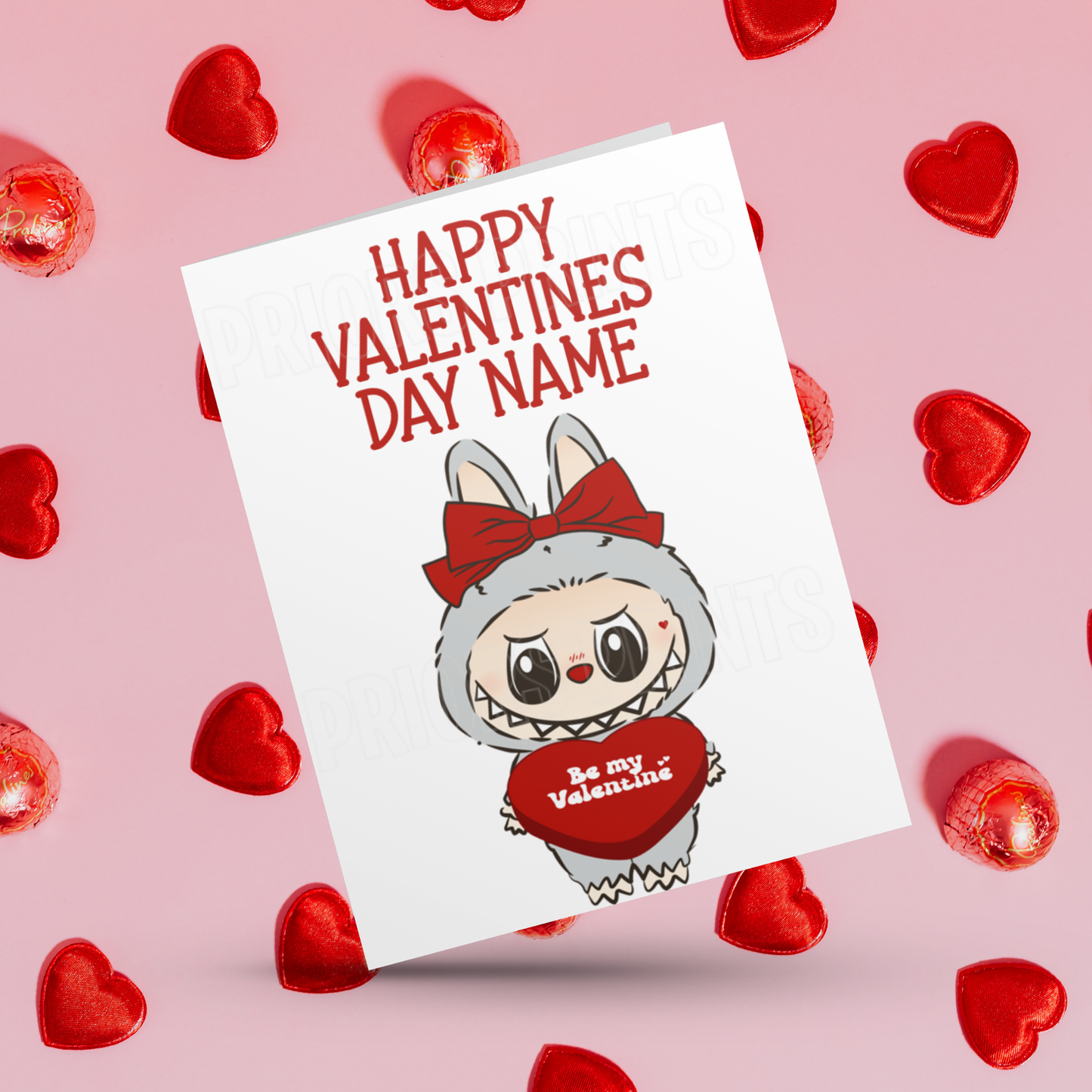 Personalised Labubu Valentines Day Card