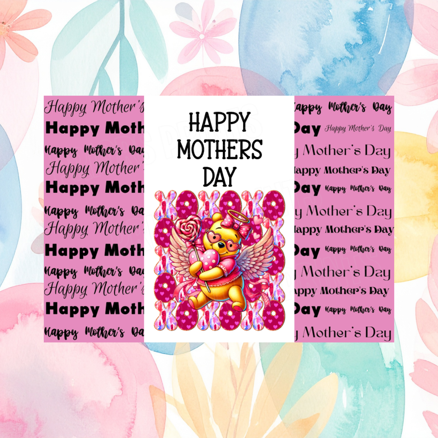 XOXO Character Happy Mothers Day Chocolate Bar Wrapper