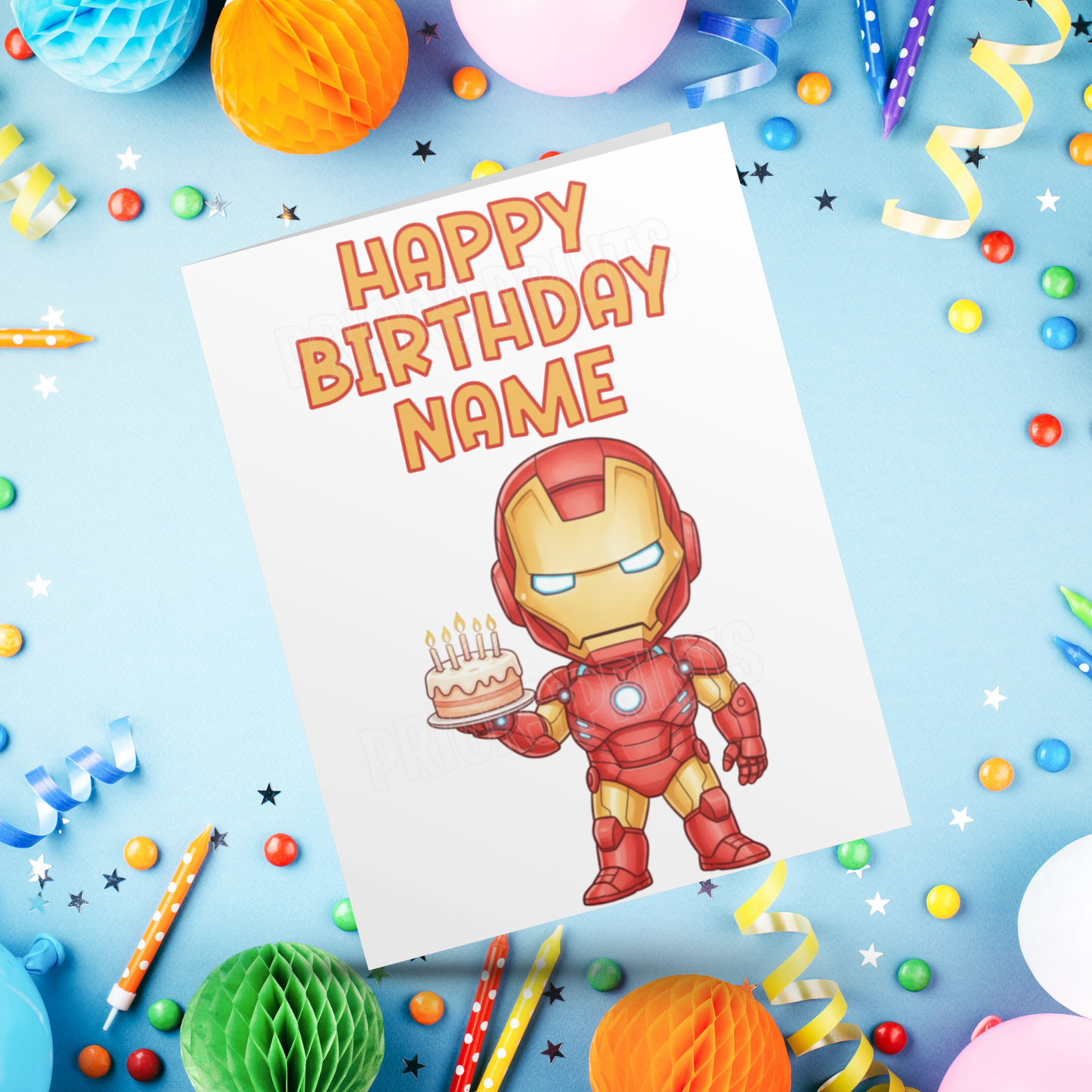 Personalised Iron Man Birthday Card I Marvel I Superhero