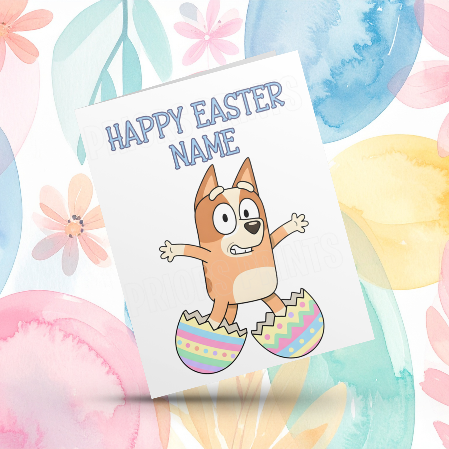 Bluey Personalised Easter Card