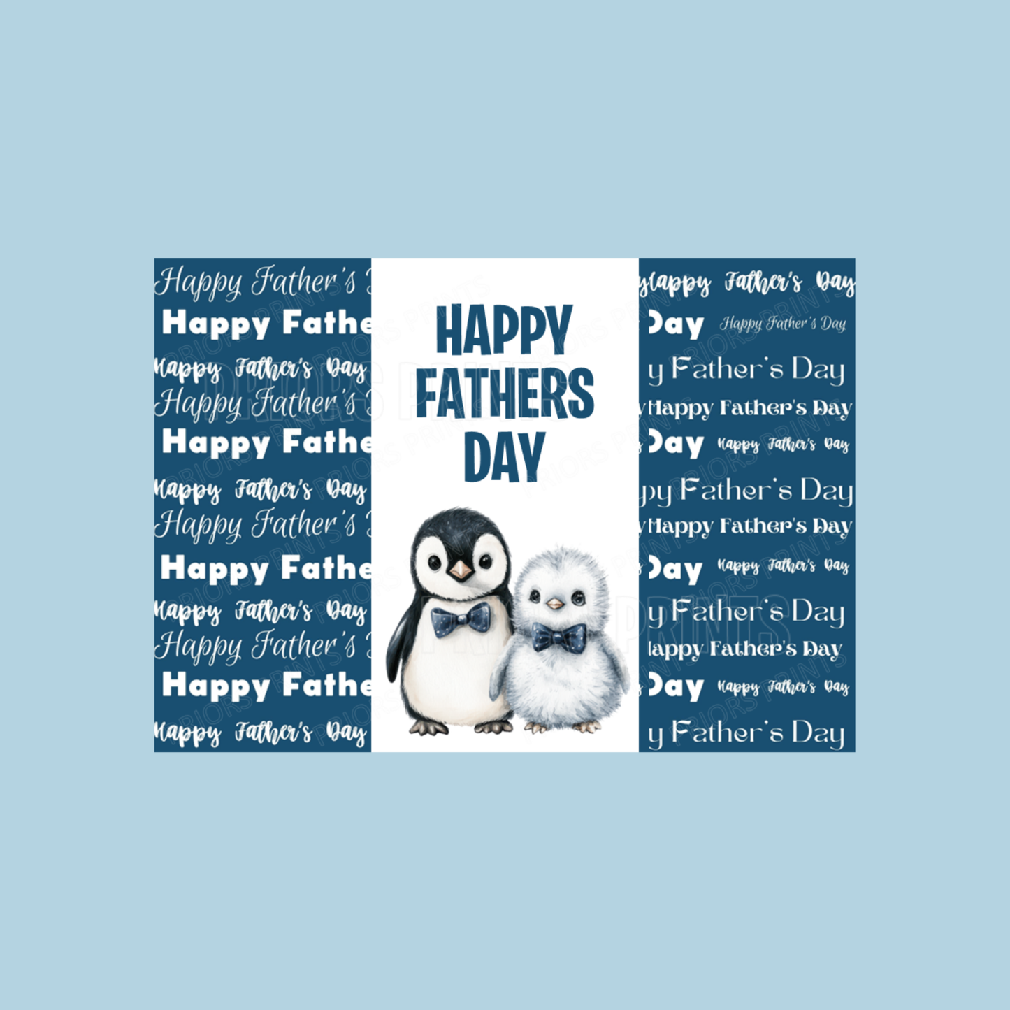 Cute Animals Happy Fathers Day Chocolate Bar Wrapper