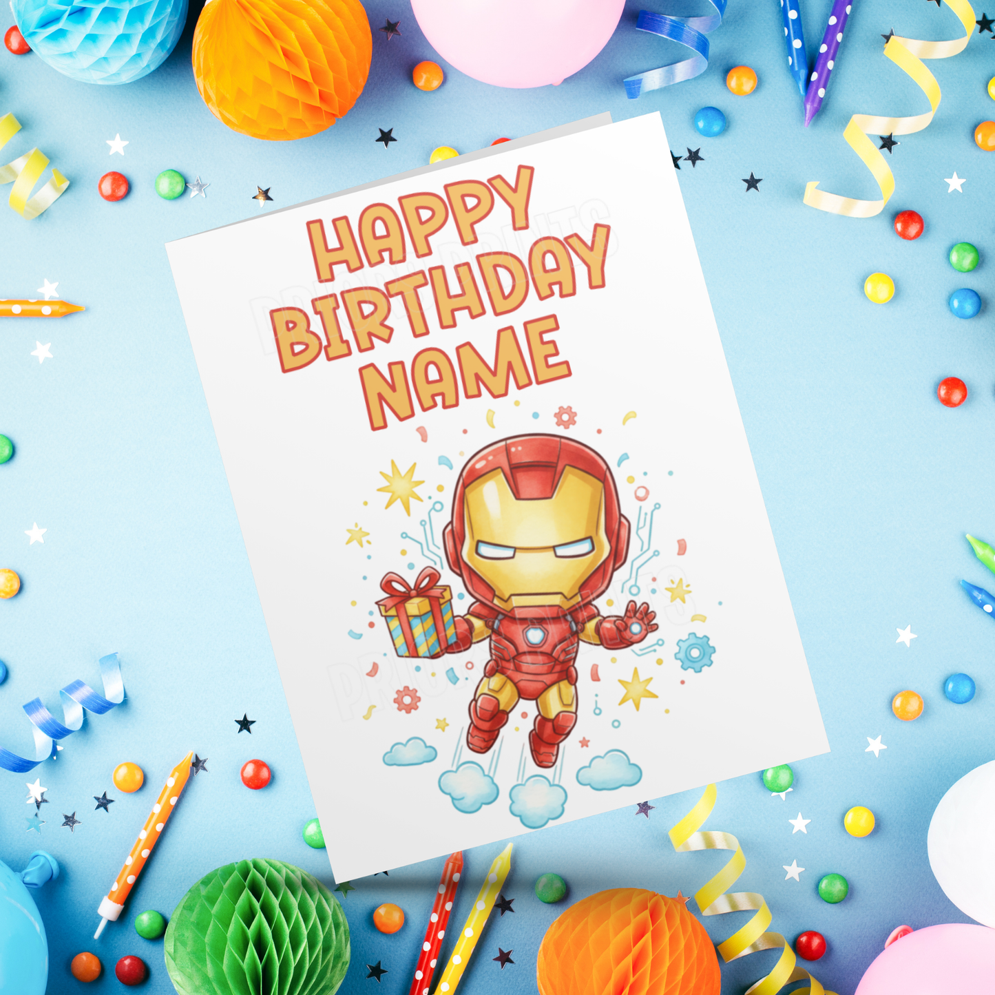 Personalised Iron Man Birthday Card I Marvel I Superhero