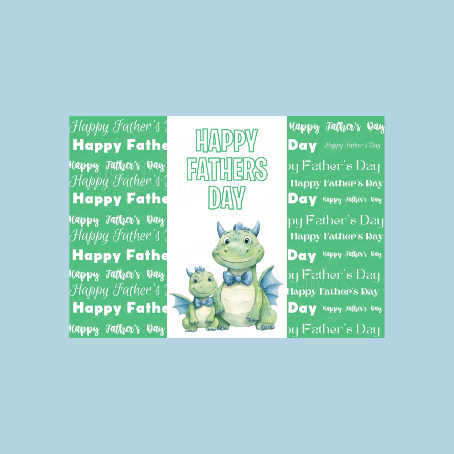 Cute Animals Happy Fathers Day Chocolate Bar Wrapper