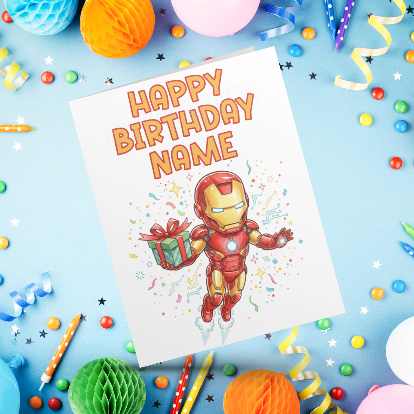 Personalised Iron Man Birthday Card I Marvel I Superhero