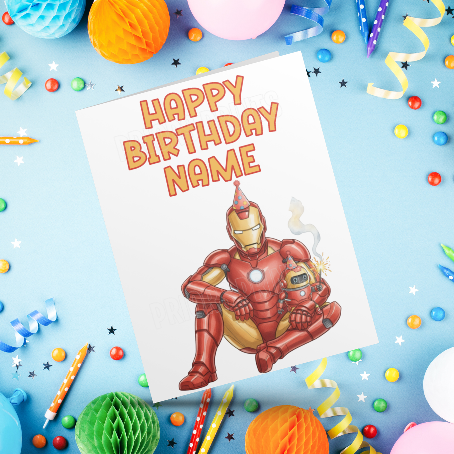 Personalised Iron Man Birthday Card I Marvel I Superhero