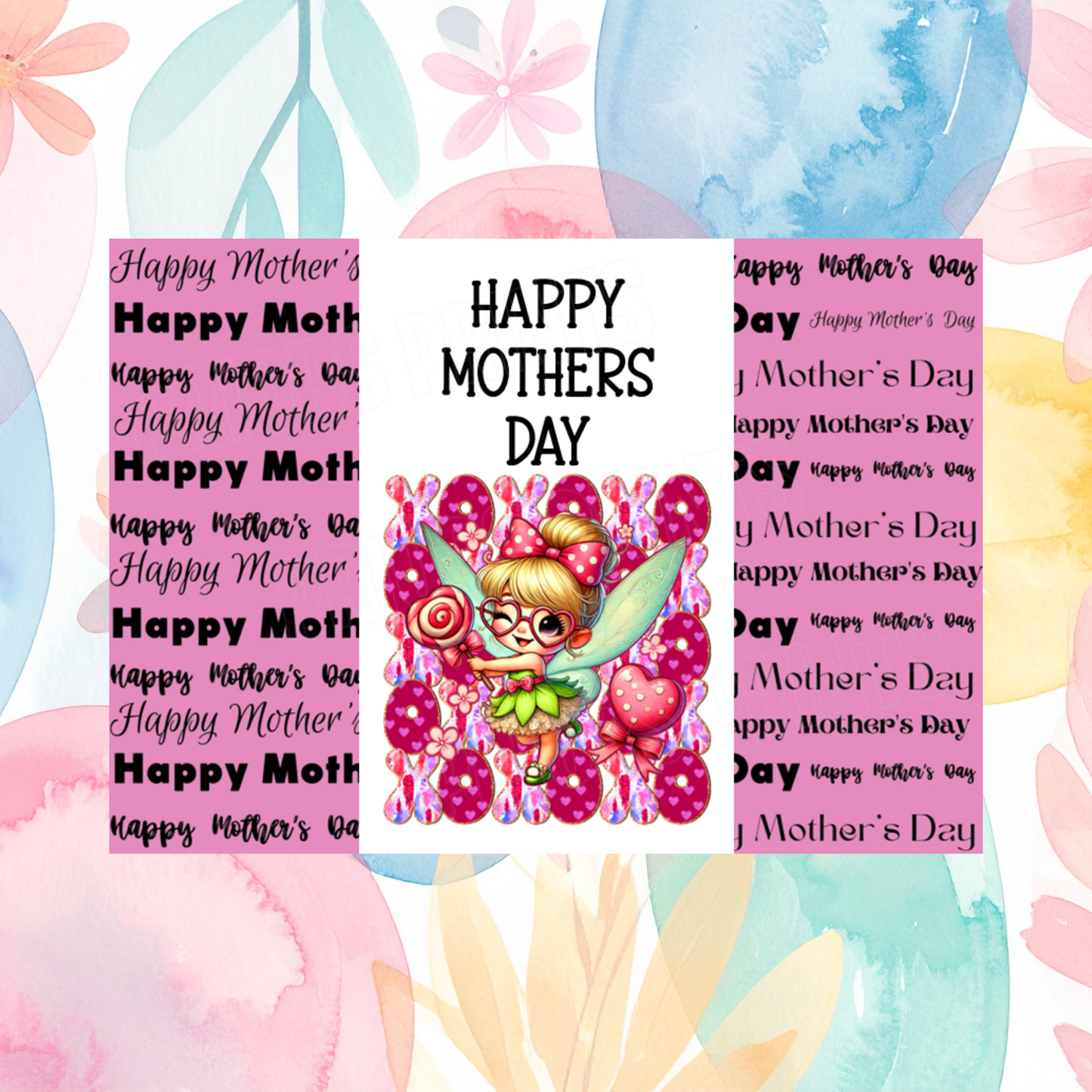 XOXO Character Happy Mothers Day Chocolate Bar Wrapper