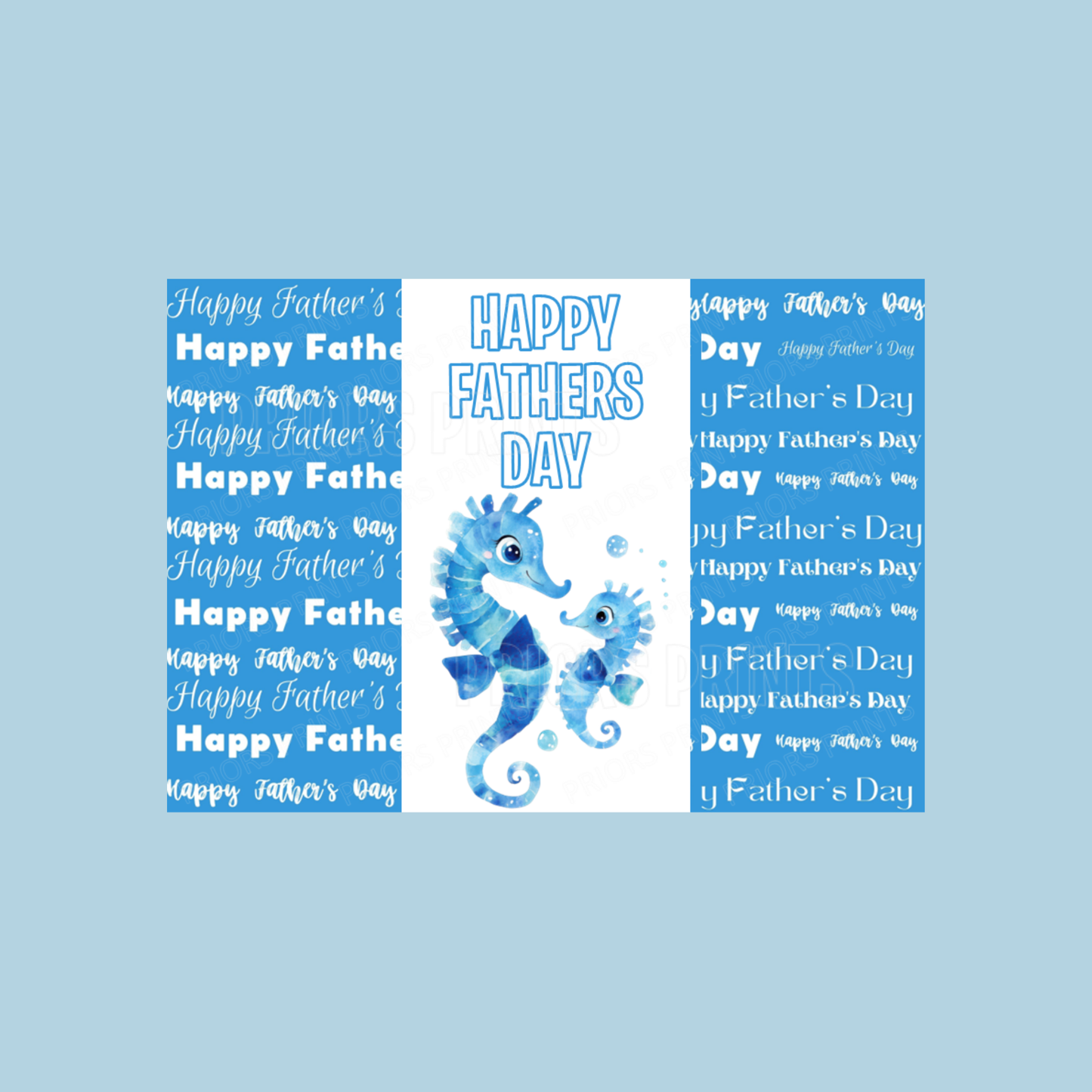 Cute Animals Happy Fathers Day Chocolate Bar Wrapper