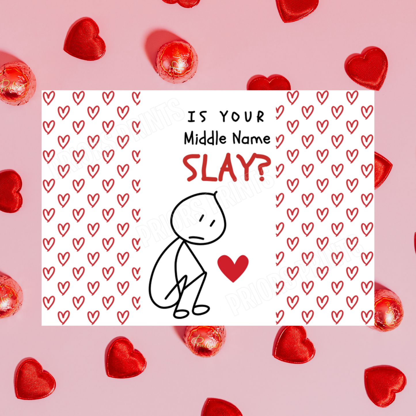 Funny Valentines Day Chocolate Bar Wrapper