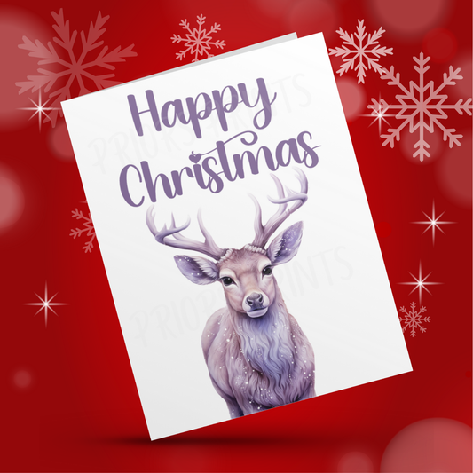 Cute Purple Christmas Cards