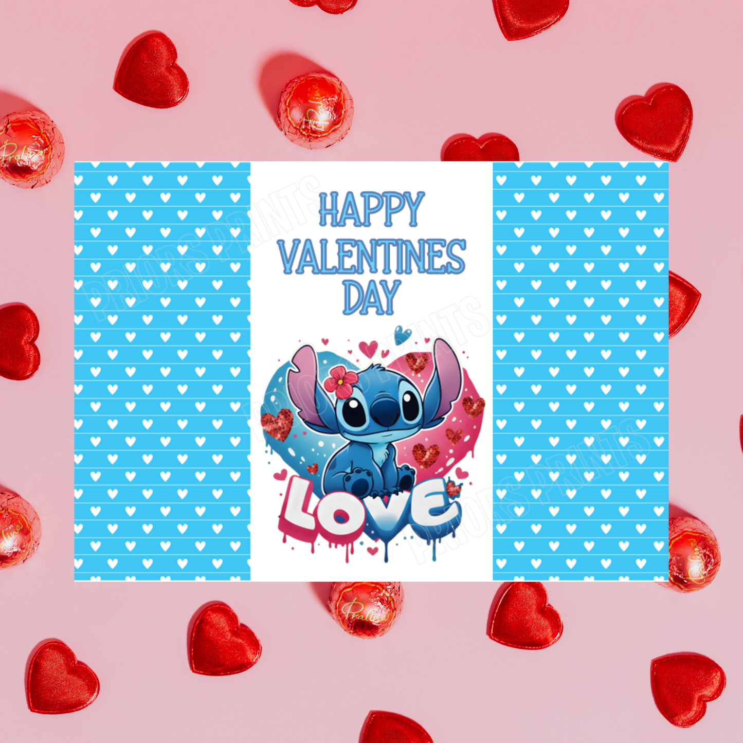 Lilo & Stitch Valentines Day Chocolate Bar Wrappers I Stitch I Angel