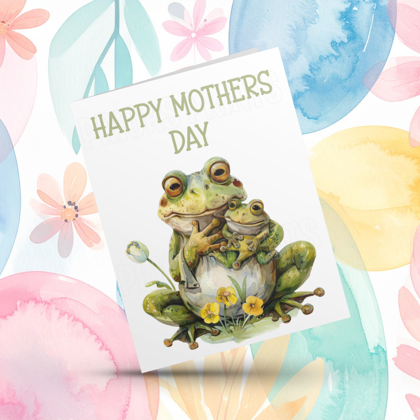 Cute Animals with Babies Happy Mothers Day Card