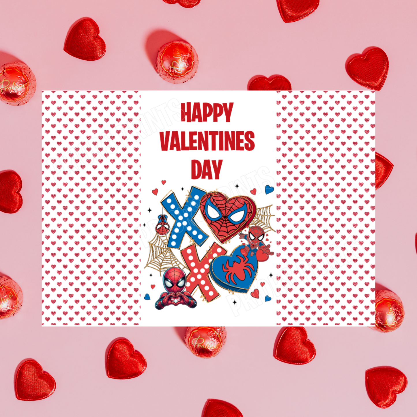 Cute Spiderman Valentines Day Chocolate Bar Wrappers