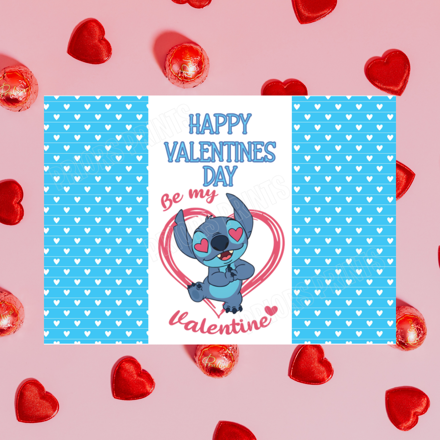 Lilo & Stitch Valentines Day Chocolate Bar Wrappers 2 I Stitch I Angel
