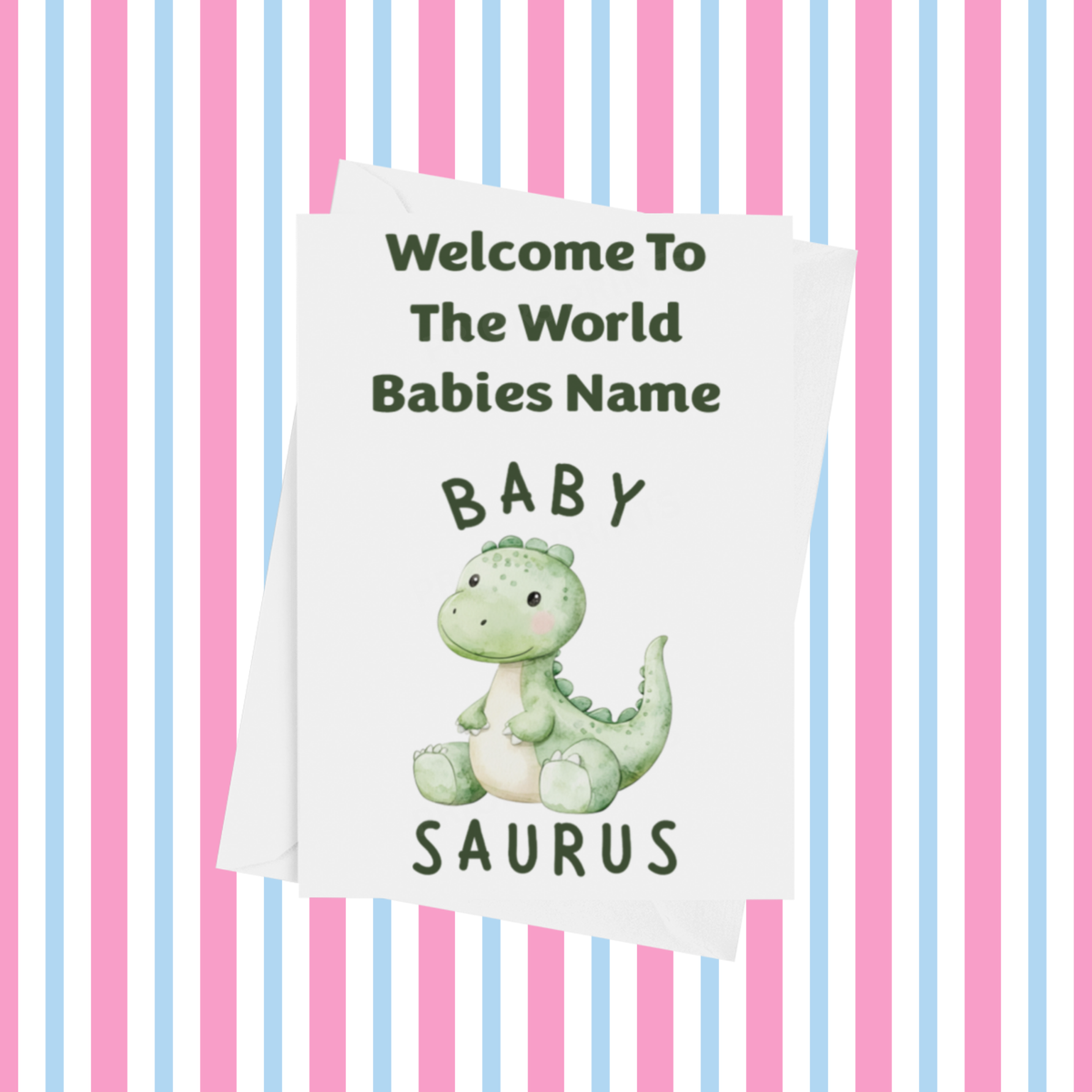 Welcome To The World Personalised Card for New Baby