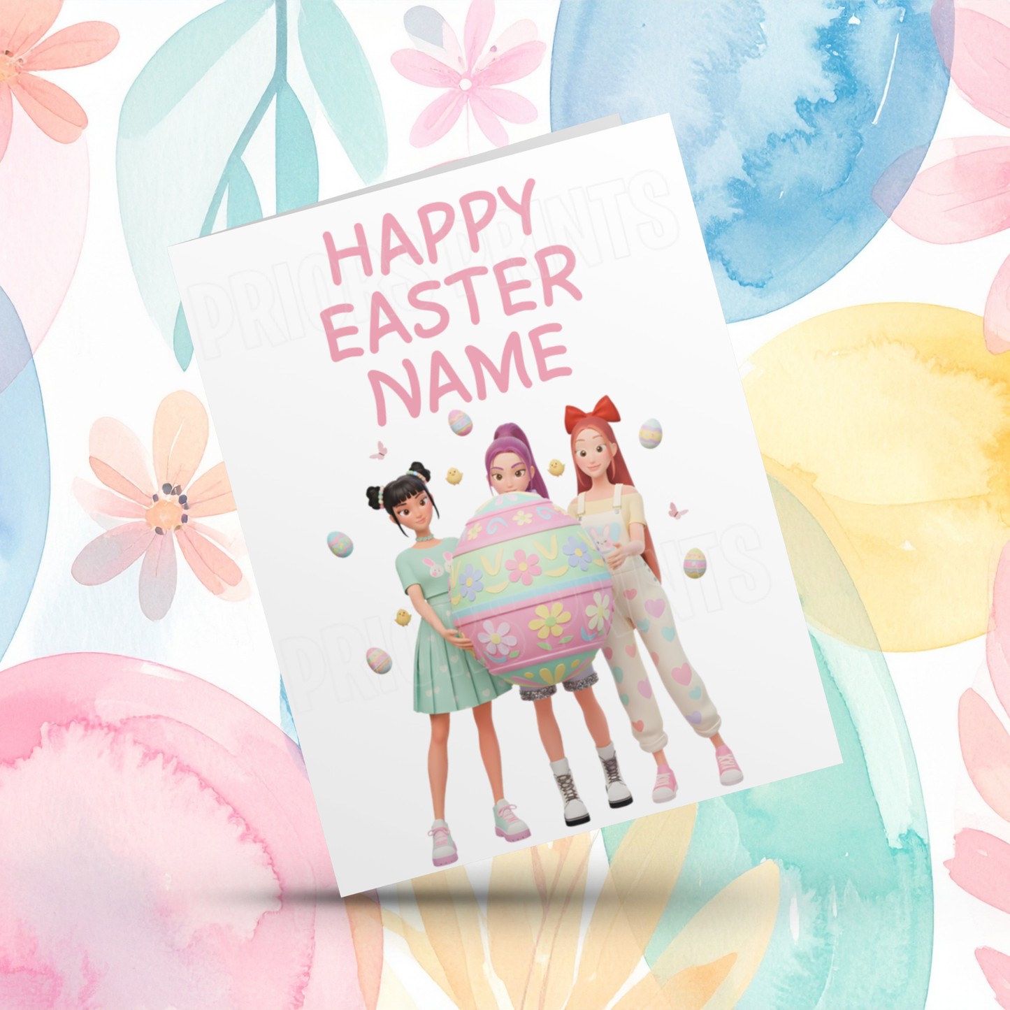 K Pop Personalised Easter Card
