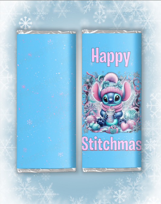 Stitch Christmas Chocolate Bar Wrappers