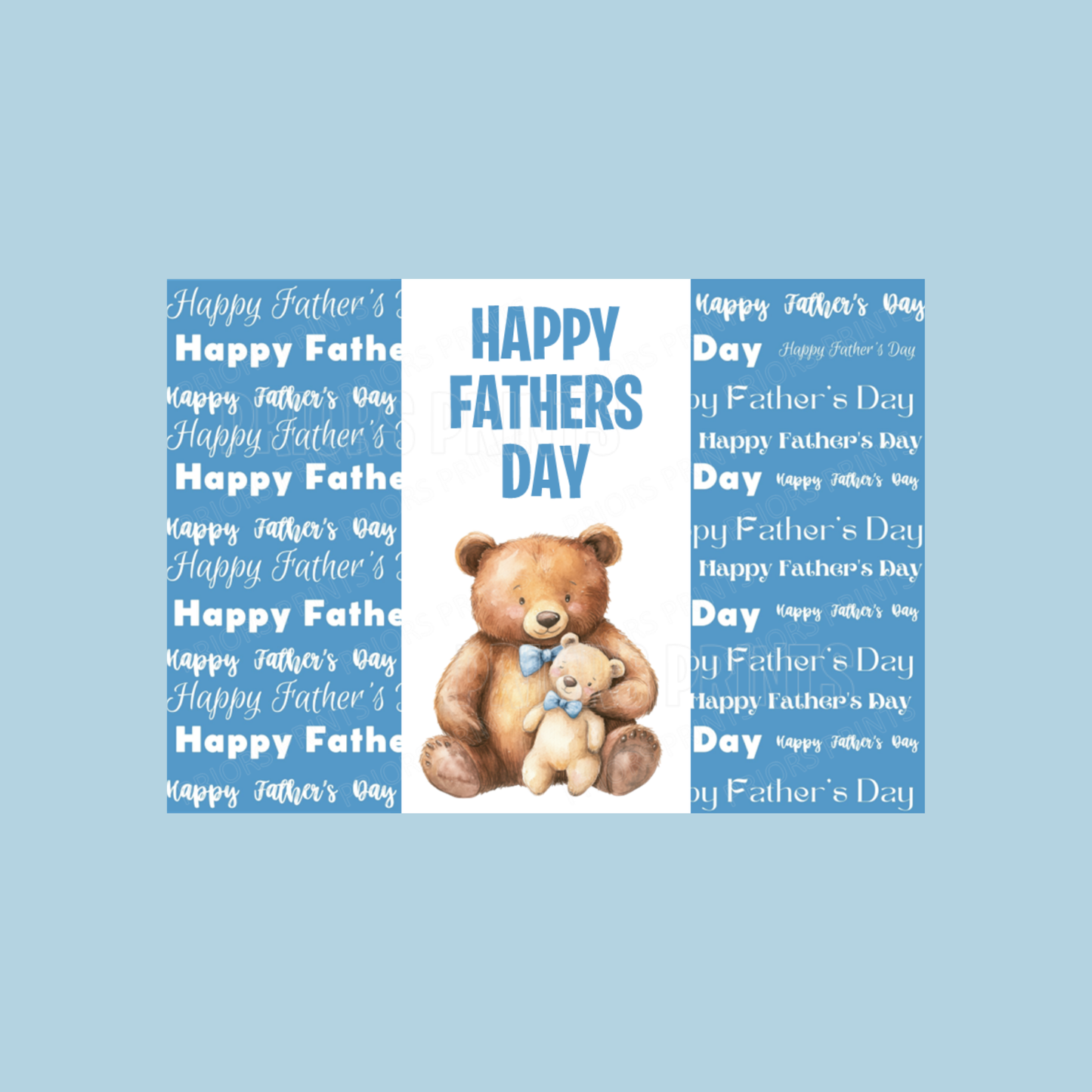 Cute Animals Happy Fathers Day Chocolate Bar Wrapper