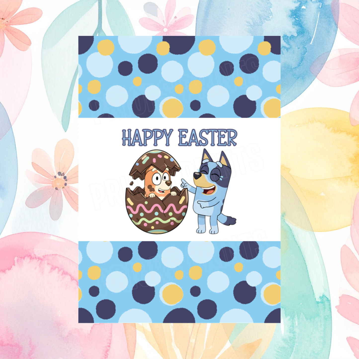 Bluey Easter Chocolate Bar Wrapper