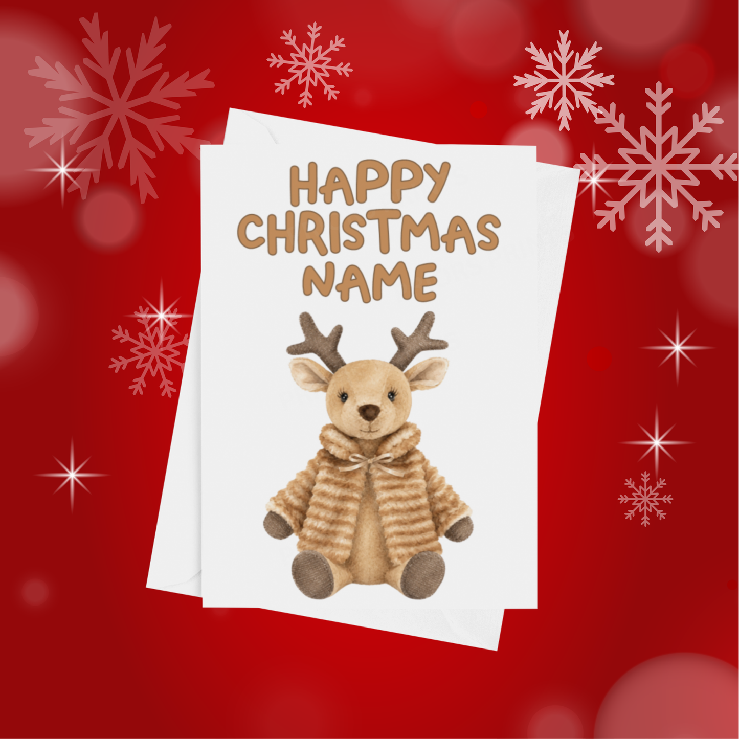 Jelly Cat Personalised Christmas Card