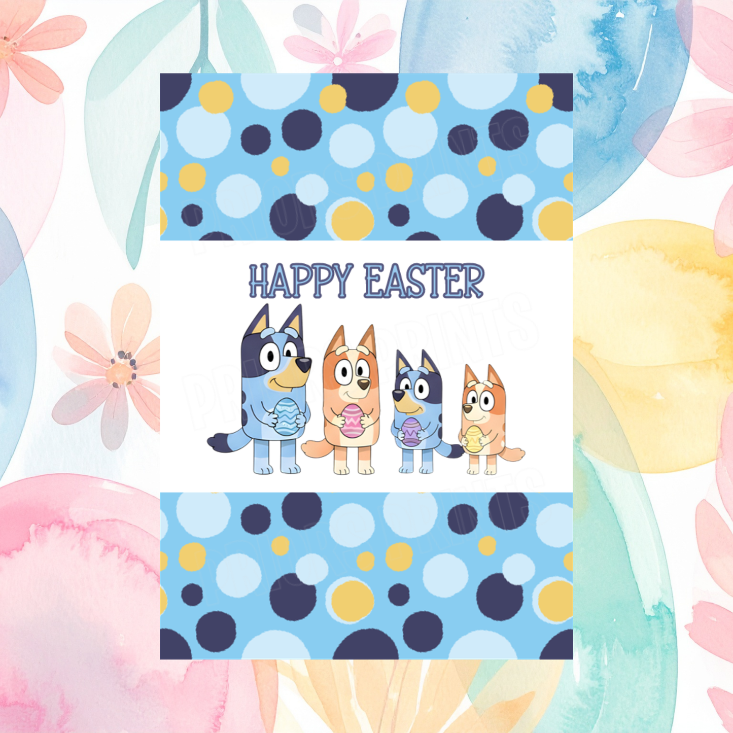 Bluey Easter Chocolate Bar Wrapper
