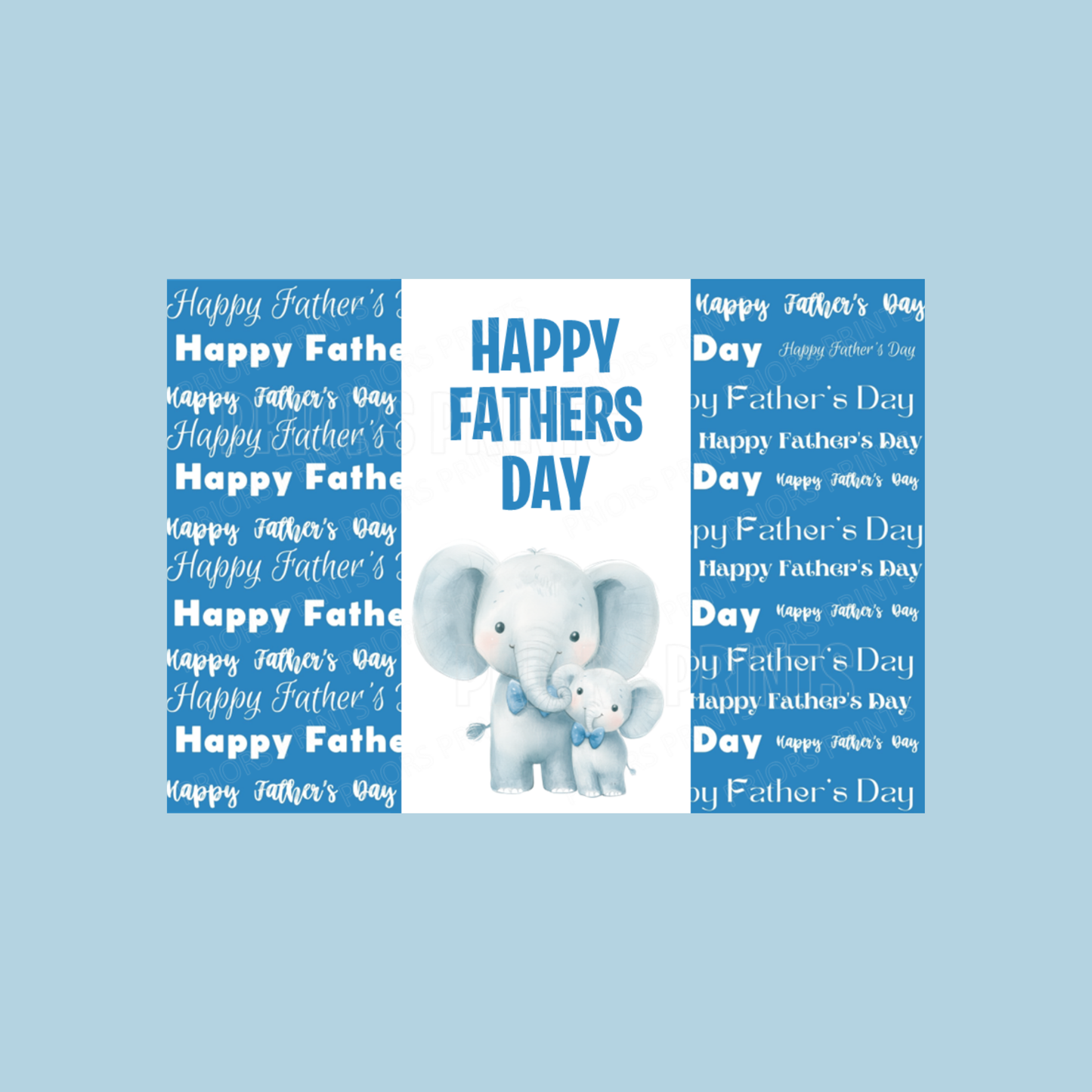 Cute Animals Happy Fathers Day Chocolate Bar Wrapper