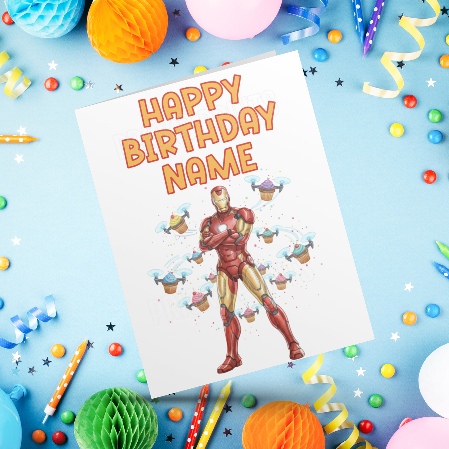 Personalised Iron Man Birthday Card I Marvel I Superhero