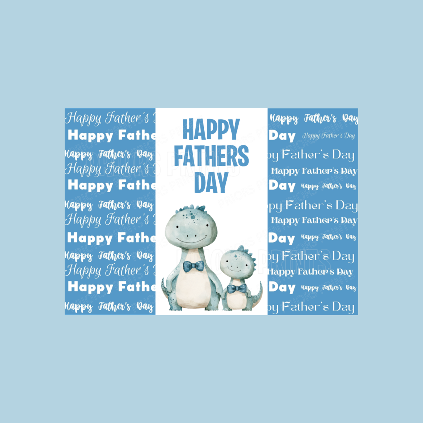 Cute Animals Happy Fathers Day Chocolate Bar Wrapper