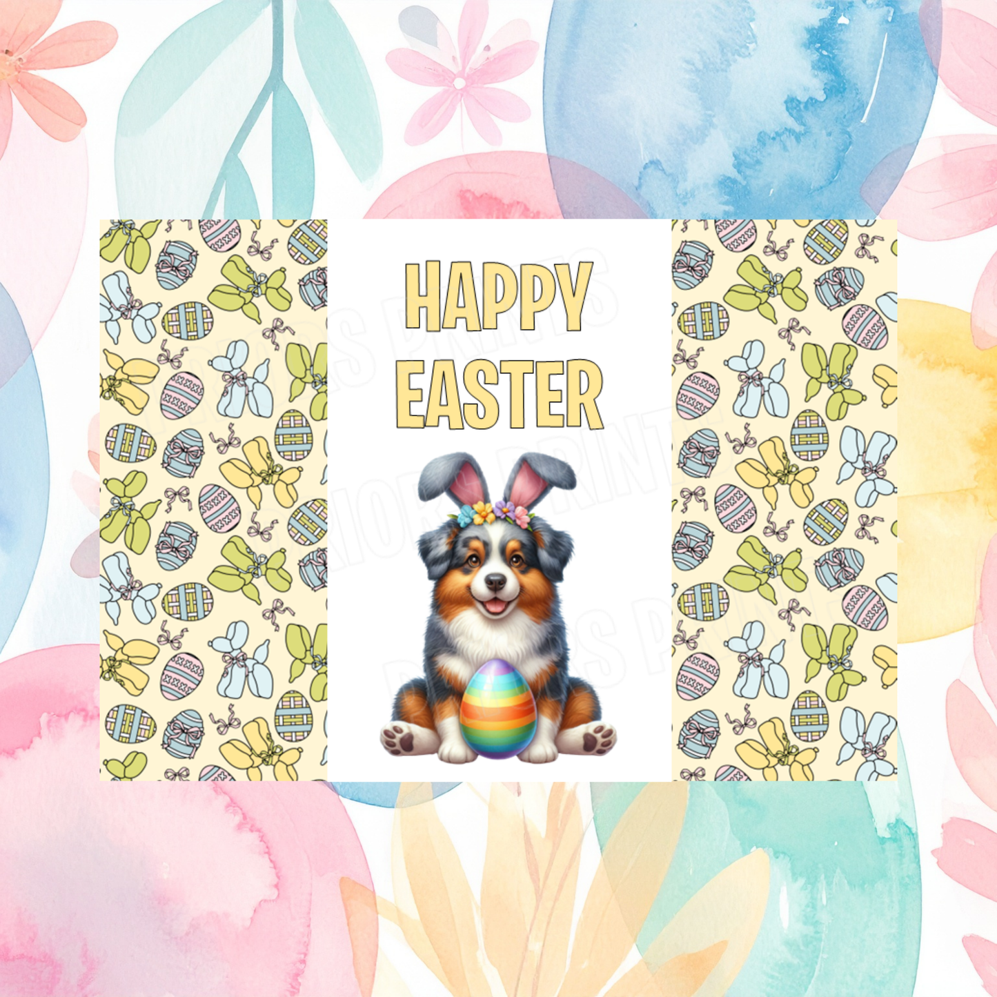Cute Dog Easter Chocolate Bar Wrapper- Listing 2