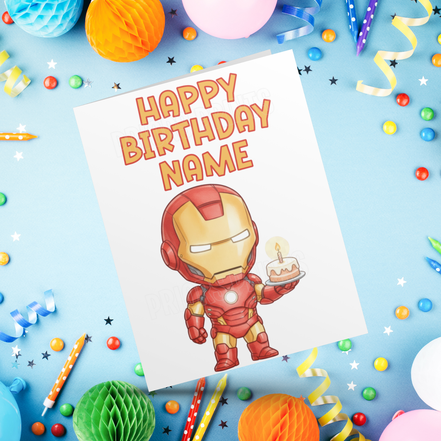 Personalised Iron Man Birthday Card I Marvel I Superhero