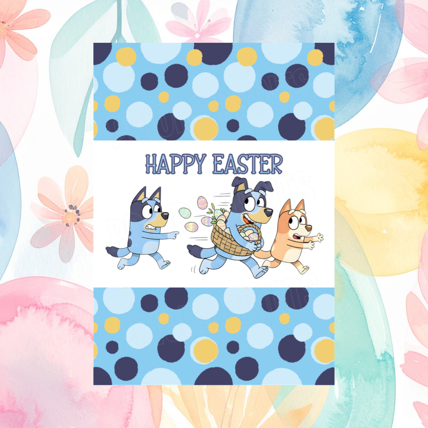 Bluey Easter Chocolate Bar Wrapper