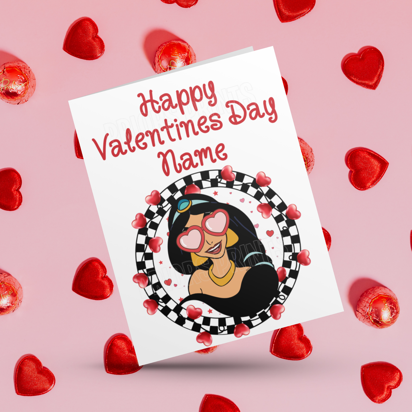 Disney Character Personalised Valentines Day Card 3 I Lilo and Stitch I Beauty & The Beast I Tinkerbell I Aristocats I Sleeping Beauty