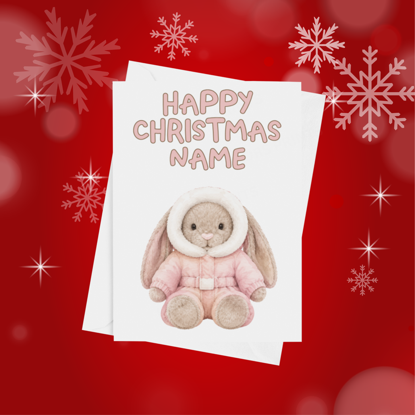 Jelly Cat Personalised Christmas Card