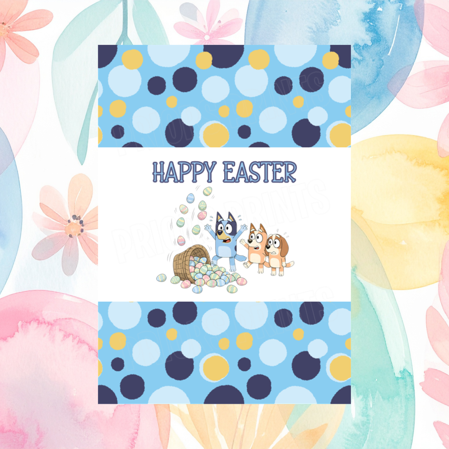 Bluey Easter Chocolate Bar Wrapper