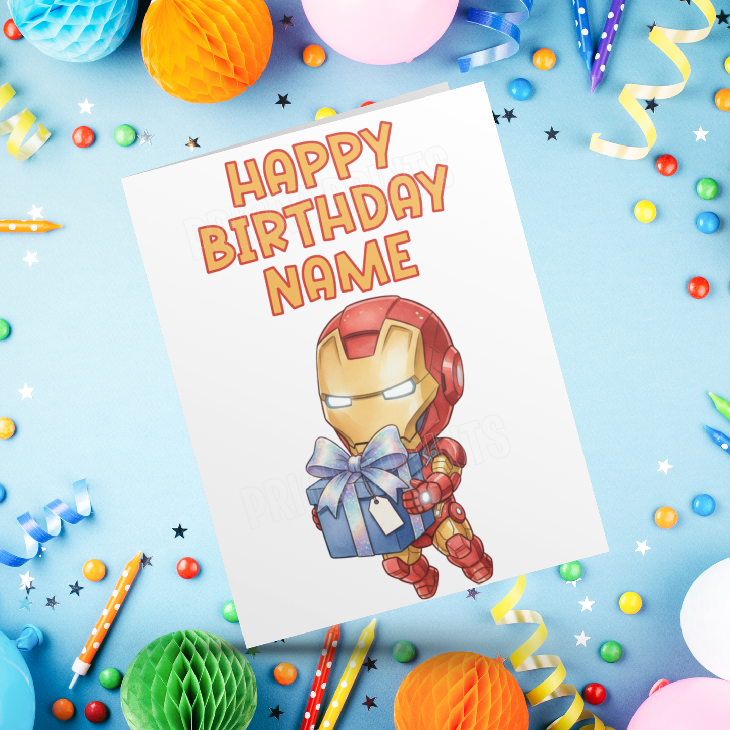 Personalised Iron Man Birthday Card I Marvel I Superhero