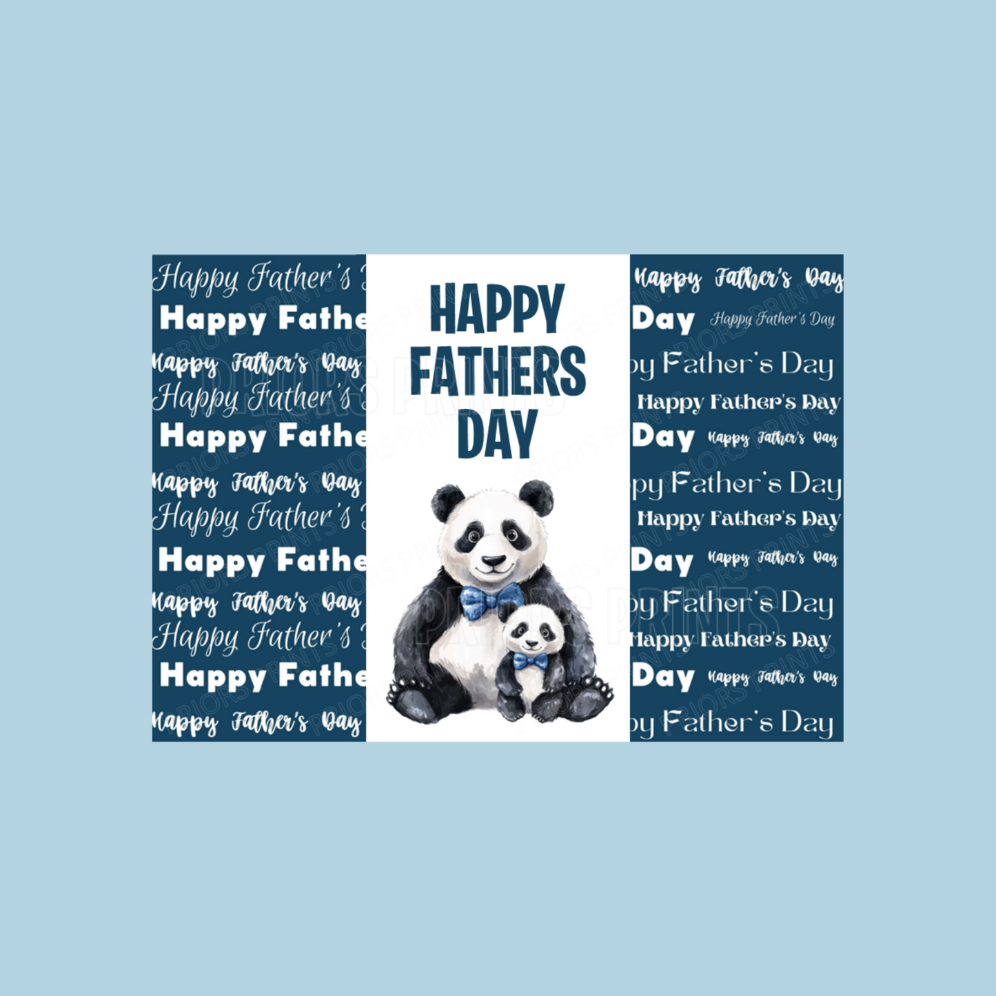 Cute Animals Happy Fathers Day Chocolate Bar Wrapper