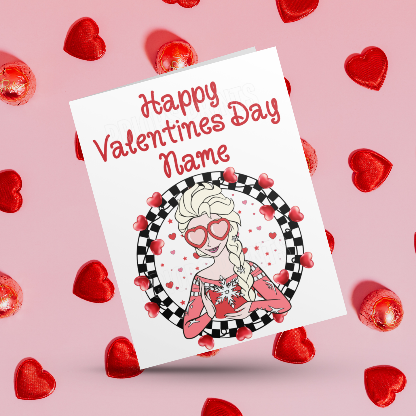 Disney Character Personalised Valentines Day Card 3 I Lilo and Stitch I Beauty & The Beast I Tinkerbell I Aristocats I Sleeping Beauty