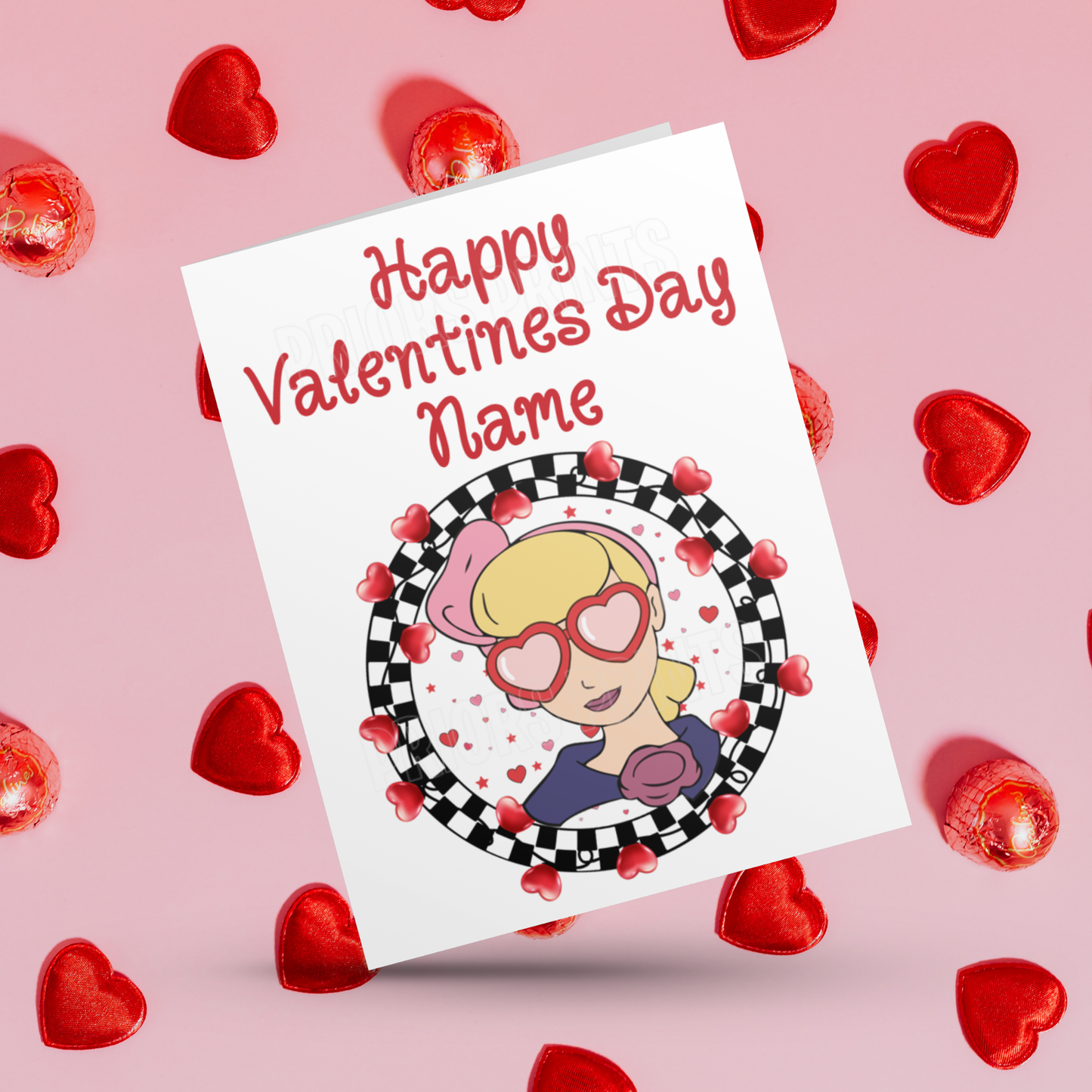 Disney Character Personalised Valentines Day Card 3 I Lilo and Stitch I Beauty & The Beast I Tinkerbell I Aristocats I Sleeping Beauty