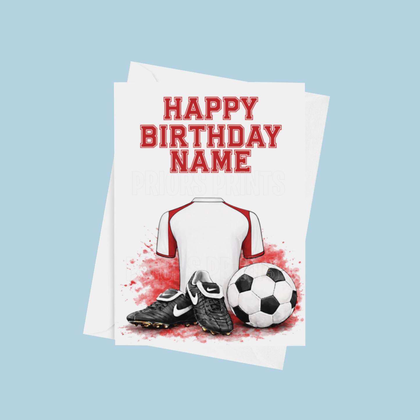 Football Shirts Personalised Birthday Card
