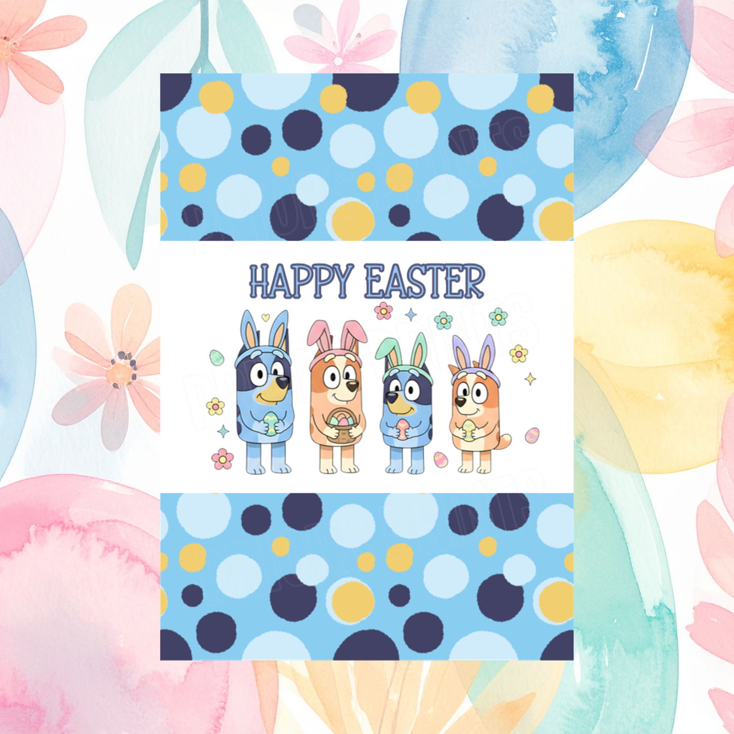 Bluey Easter Chocolate Bar Wrapper