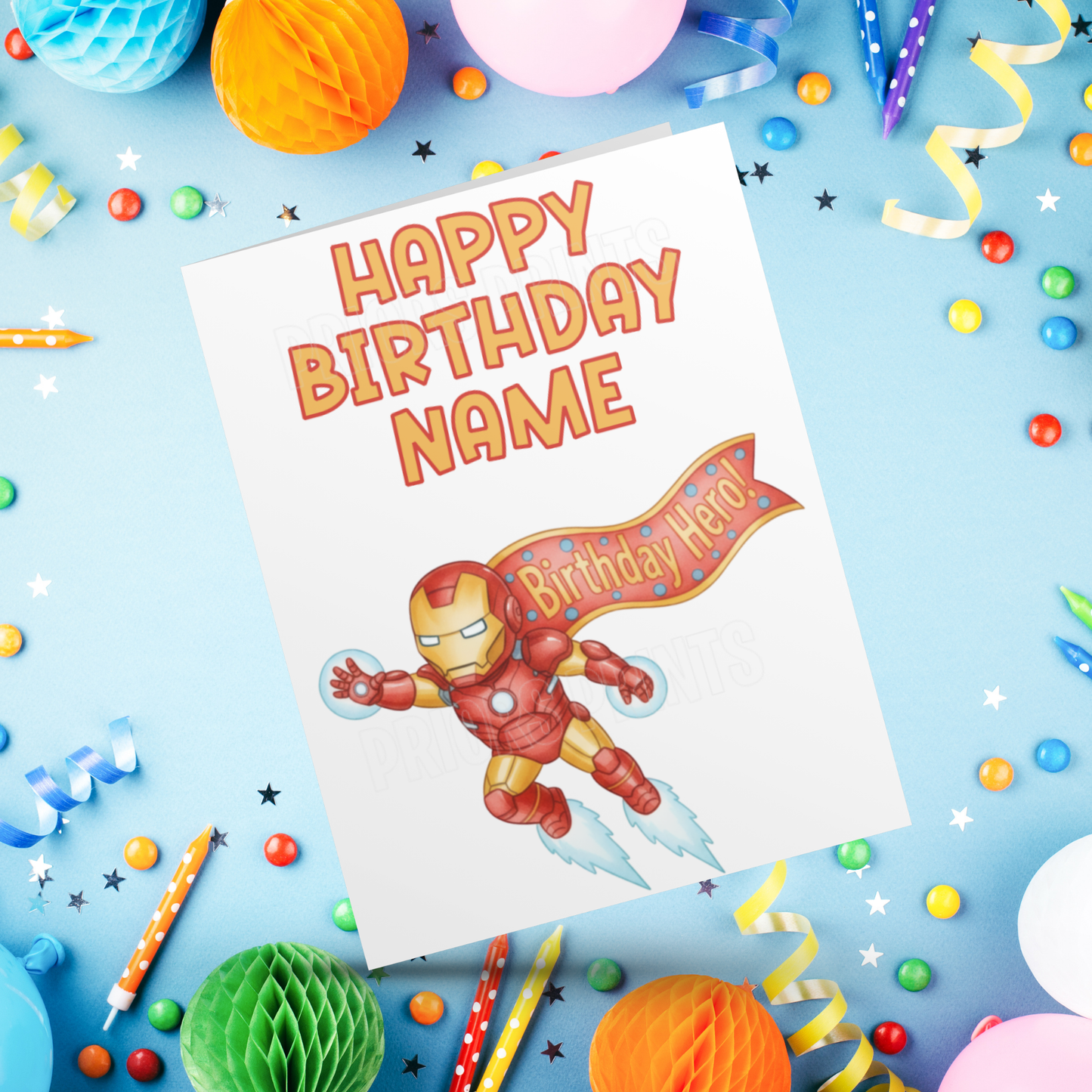 Personalised Iron Man Birthday Card I Marvel I Superhero