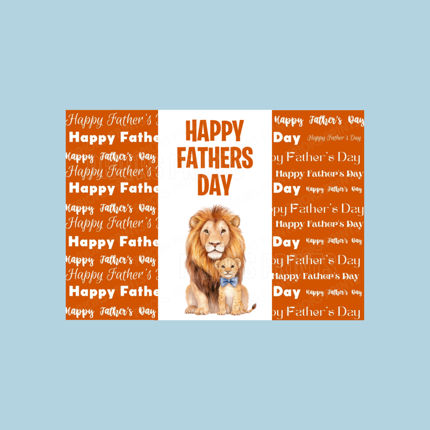 Cute Animals Happy Fathers Day Chocolate Bar Wrapper