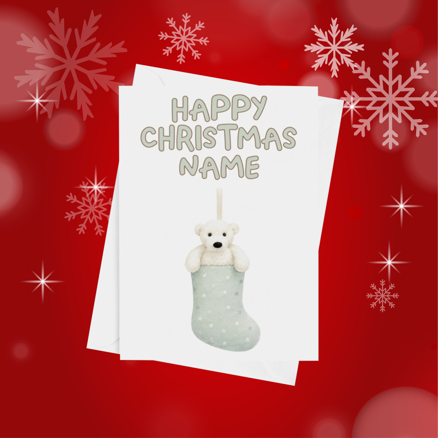 Jelly Cat Personalised Christmas Card