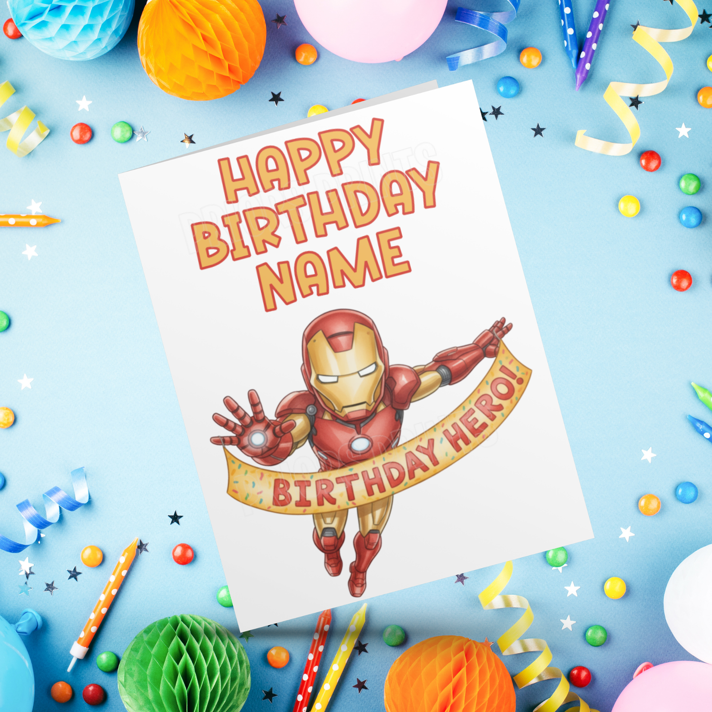 Personalised Iron Man Birthday Card I Marvel I Superhero