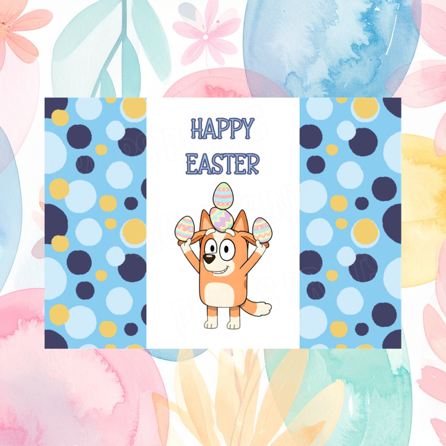 Bluey Easter Chocolate Bar Wrapper